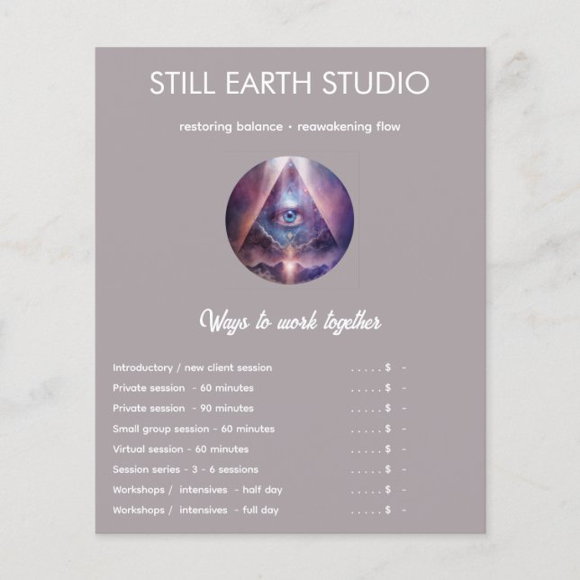 Flyer Eixo Sagrado | Terceiro Olho Design (Frente)