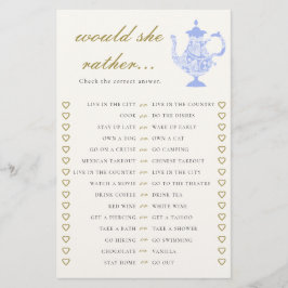 Flyer Ela Quer Preferencialmente De Chá Bridal China Que