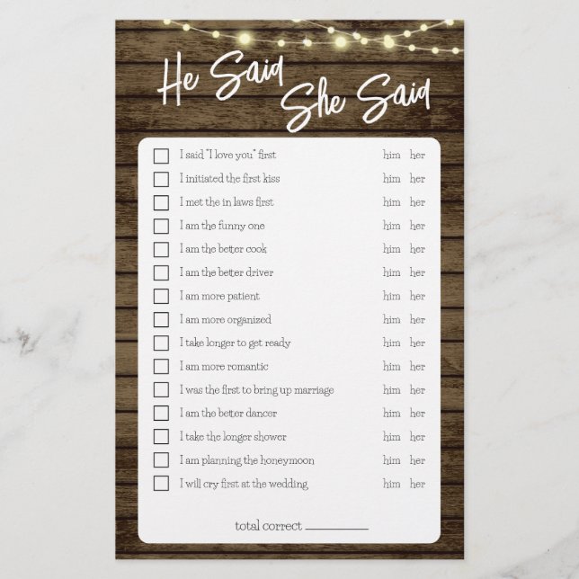 Flyer Ele Disse Que Ela Disse Jogo De Chá Russo (Frente)