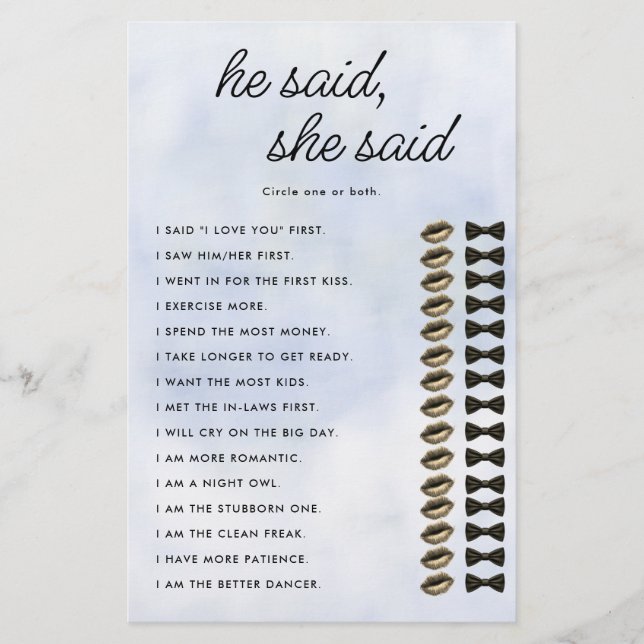 Flyer Ele Disse Que O Céu Elegante Do Jogo Do Chá de pan (Frente)