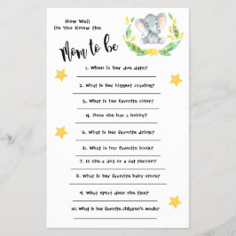 Flyer Elefante chá de fraldas Como você conhece bem o ca