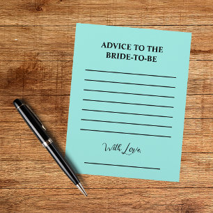 Flyer Elegant Bride & Co. Chá de Panela Azul-petróleo