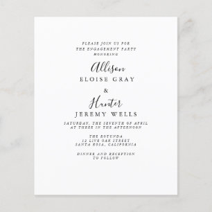 Flyer Elegant Engagement Party Invitation