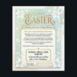 Flyer Elegant Floral Easter Sunday Celebration Church Fl<br><div class="desc">Celebrate the season of hope and renewal with this beautiful, vintage-inspired Easter flyer. Featuring elegant lilies and soft pastel tones, this template is perfect for churches and community gatherings. Easily personalize the text to include your church name, address, and contact details. A clean and professional design to welcome everyone to...</div>