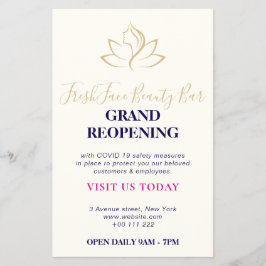 Flyer Elegant gold and black beauty salon