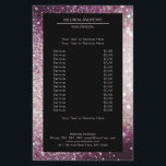 Flyer Elegant Silber Lila beidseitig<br><div class="desc">Ein elegantes und raffiniertes Design mit einem digitalen Bild aus Silber-Lila-Glitter. Achtung: Bei der Herstellung wird keine echte Folie verwendet,  sondern nur die Farbe gründlich aufgedruckt. Füge deine Daten,  Logo,  Firmendetails und Bilder in Minuten hinzu.</div>