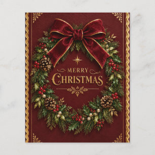 Flyer Elegante Arco de Veludo Natal, Luxo Botânico