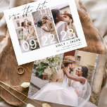 Flyer Elegante de Orçamento Salve a Data 4 Convites de F<br><div class="desc">Horizontal Horizontal Quatro (4) Foto Salve o Magnete de Casamento de Data com tipografia de script com letra de mão. O ímã para salvar o convite de data inclui tipografia de script e chic e design simples para a qual você pode adicionar sua fotografia personalizada de noivado.</div>