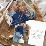 Flyer Elegante de Orçamento Salve a Data Foto Manuscrita<br><div class="desc">Casamento de Orçamento Manuscrito Salve os Cartões de Data que têm uma foto na frente e atrás. Os cartões Save the Date Fall, Autumn, Winter, Primavera ou Summer contêm uma tipografia moderna escrita cursiva escrita escrita escrita escrita escrita escrita escrita escrita escrita com letra mão que é elegante, simples e...</div>