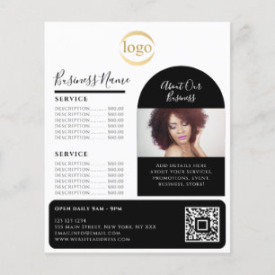 Flyer Elegante Esteticista Promocional com Logotipo de F