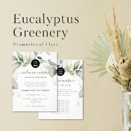 Flyer Elegante Eucalyptus Greenery Promocional Botânico