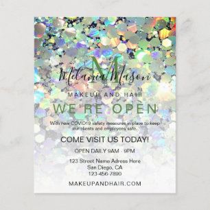 Flyer Elegante Holográfico - Artista Negro Fl