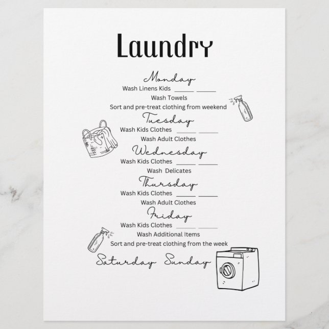 Flyer Elegante Laundry Poster (Frente)