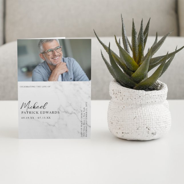 Flyer Elegante Marble | Programa de Fotografia Memorial  (Criador carregado)