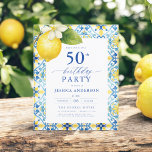 Flyer Elegante Mediterrânica Lemon Floral 50º Aniversári<br><div class="desc">Celebre em estilo com um elegante convite de aniversário floral de limão mediterrânico. Com limões amarelos vibrantes e folhagem verde esmagadora, este design evoca o charme do Mediterrâneo, perfeito para um evento ensolarado e sofisticado. Os intrincados sotaques florais adicionam um toque novo e convidativo, enquanto a tipografia elegante traz um...</div>