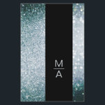 Flyer Elegante Monograma Silber Blau<br><div class="desc">Ein elegantes und raffiniertes Design mit einem digital Bild aus Silber-Blau-Glitter. Achtung: Bei der Herstellung wird keine echte Folie verwendet,  sondern nur die Farbe gründlich aufgedruckt. Füge deine Daten,  Logo,  FirmenDetails und Bilder in Minuten hinzu.</div>