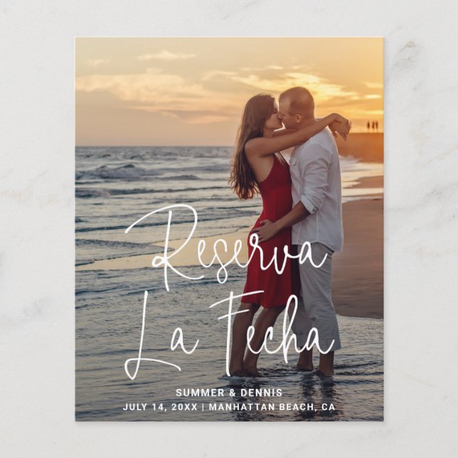 Flyer Elegante Orçamento de Foto para Casamento Espanhol (Frente)