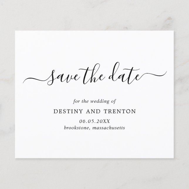 Flyer Elegante Orçamento Simples de Casamento Salve a Da (Frente)