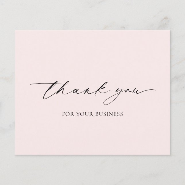 Flyer Elegante Pink Modern Budget Business Obrigado (Frente)
