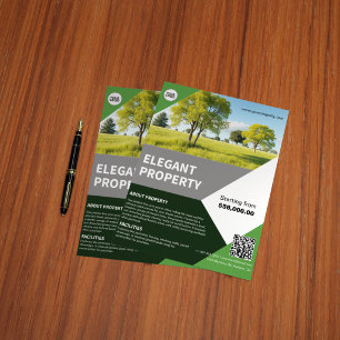Flyer Elegante Propriedade à Venda Personalizada
