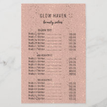 Elegante Rosa Dourado Beauty Salon