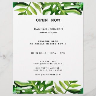 Flyer Elegante Tropical Interior Designer