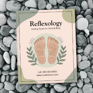Flyer Elementos Botânicos & Pegada - Reflexologia