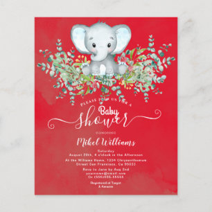 Flyer Elephant Floral Eucalyptus Baby chuveiro