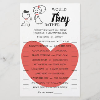 Flyer Eles iriam Preferencialmente de jogo de Chá de cas