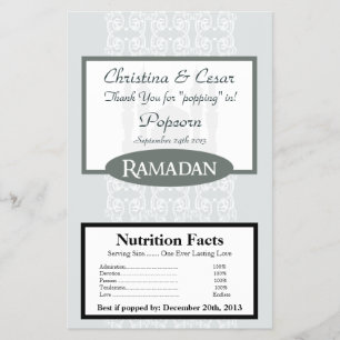 Flyer Embalagem de Pipoca de Micro-ondas Azul Claro Islâ