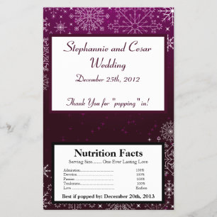 Flyer Embalagem de Pipoca de Micro-ondas Estrelas Roxas 