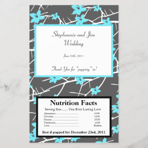 Flyer Embalagem de Pipoca no Micro-ondas Azul Flor do Ar