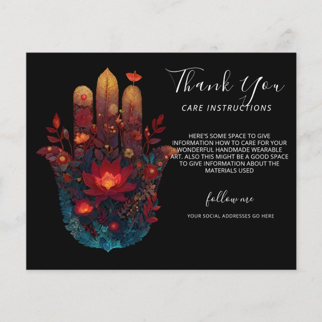 Flyer Ember Lotus | Design do Hamsa Hand (Frente)