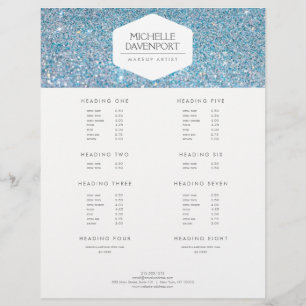 FLYER EMBLEMA BRANCO ELEGANTE NO BRILHO AZUL