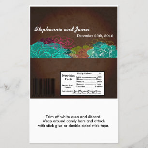 Flyer Embrulho de Barra Grande Hershey's Neon Floral Pri