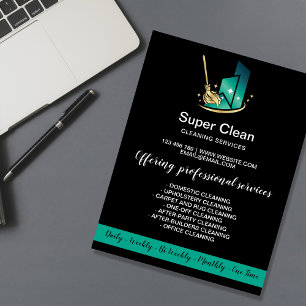 Flyer Emprega Doméstica Moderna Profissional Limpeza Cas