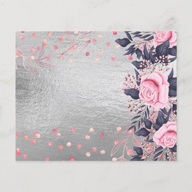 Flyer Empresa de Evento Metálico do Design OWN Rosegold (Verso)