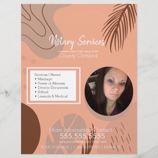 Flyer Empresa de Fotografia Orgânica de Serviços de Notí (Frente)