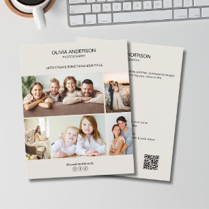 Flyer Empresa de Fotógrafo de Colagem de Fotos Minimalis