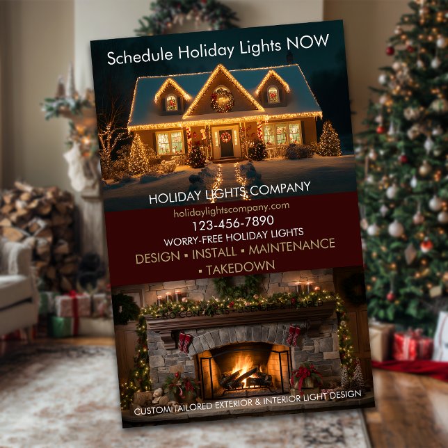 Flyer Empresa de instalação de Feriado leve (Criador carregado)