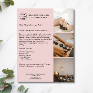 Flyer Empresa de Promocional Terapêutico Holístico para 