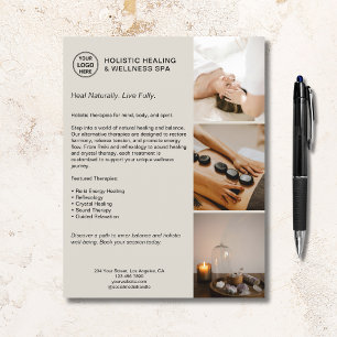 Flyer Empresa de Promocional Terapêutico Holístico para 
