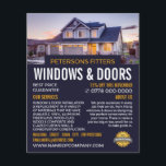 Flyer Empresa de Retrato da Casa, Janela & Portas Fitter<br><div class="desc">Folheto de publicidade da House Portrait,  Window & Door Fitter Company,  pela Loja de Cartão de visita.</div>