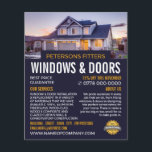 Flyer Empresa de Retrato da Casa, Janela & Portas Fitter<br><div class="desc">Folheto de publicidade da House Portrait,  Window & Door Fitter Company,  pela Loja de Cartão de visita.</div>