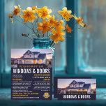 Flyer Empresa de Retrato da Casa, Janela & Portas Fitter<br><div class="desc">Folheto de publicidade da House Portrait,  Window & Door Fitter Company,  pela Loja de Cartão de visita.</div>