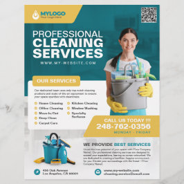 Flyer Empresa de serviços de limpeza profissional