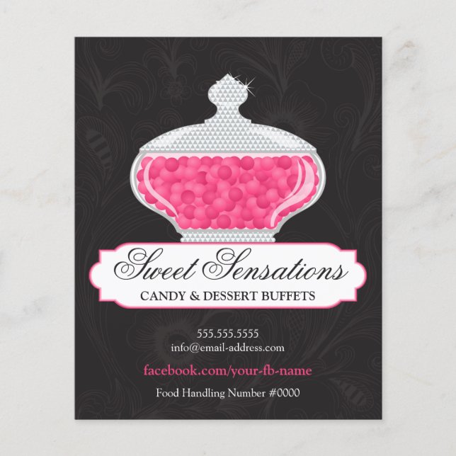 Flyer Empresas de Buffet de Candy e Dessert (Frente)