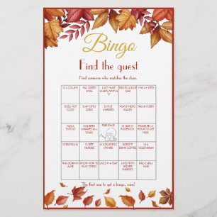 Flyer Encontre o Jogo de Bingo de Convidados para Chá de