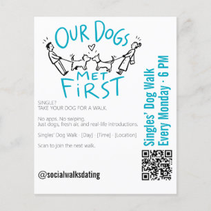 Flyer Encontre seu novo amor com cachorro