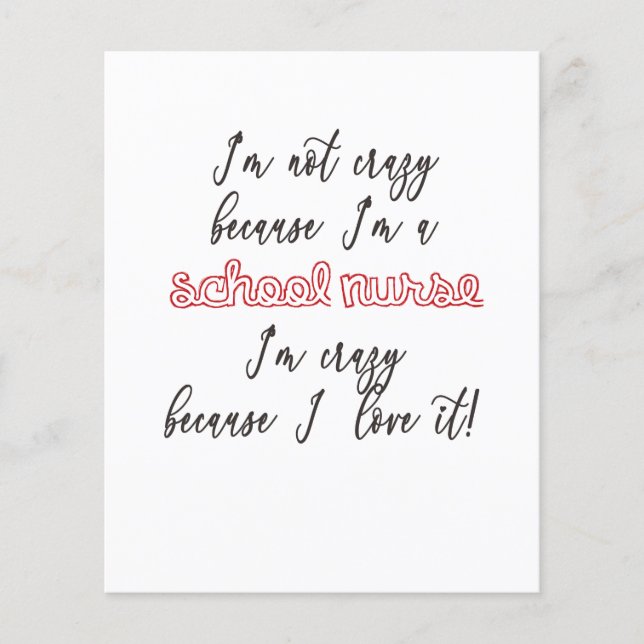 Flyer Enfermeira escolar - folheto, papel, bloco de nota (Frente)